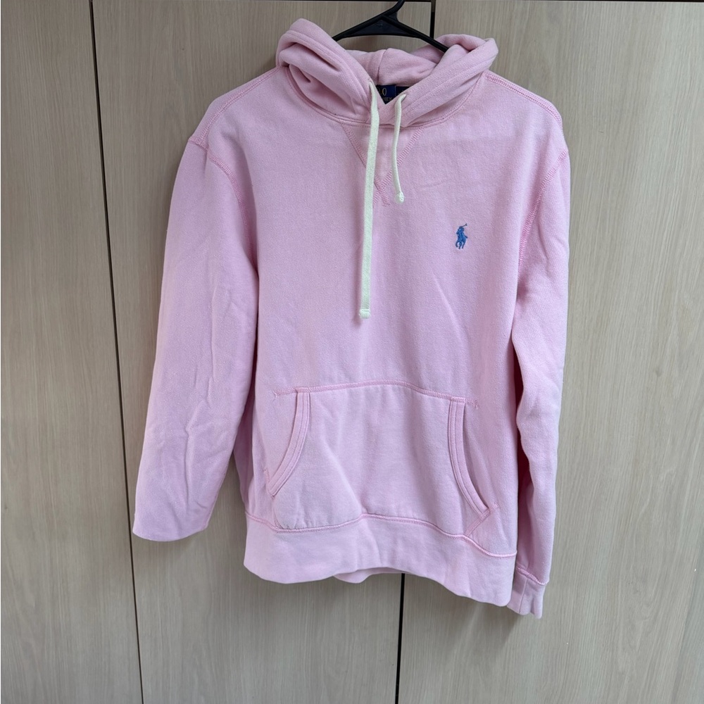 Ralph Lauren Pink Hoodie with Blue Logo